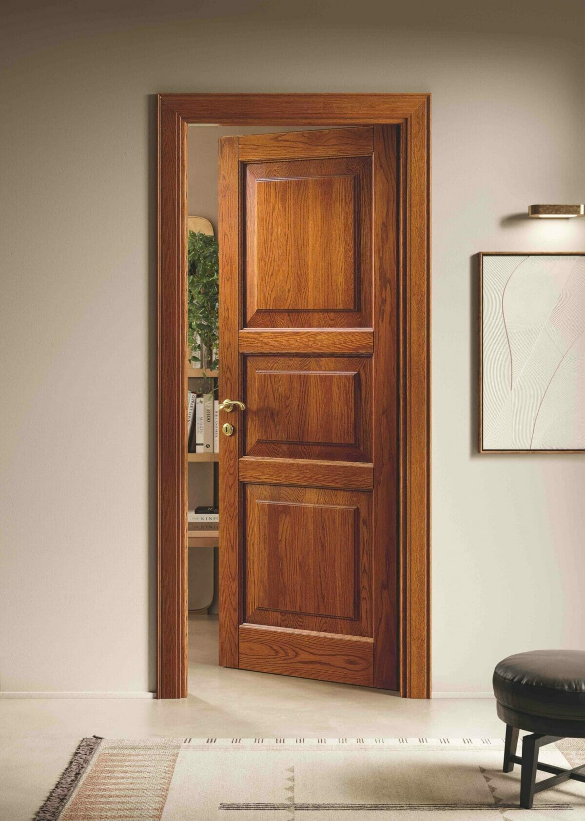 Porta-battente-110eLode-modello-3B-finitura-Rovere-Brandy