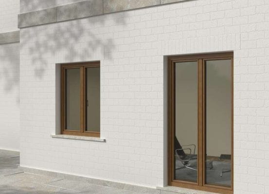 infissi in alluminio effetto legno